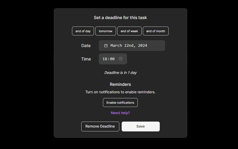 Managing deadlines efficiently