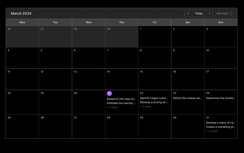 Planning and organizing tasks