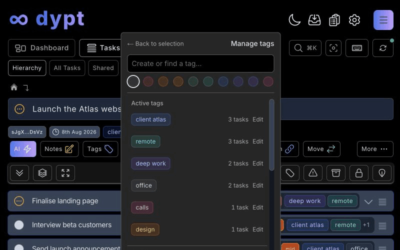 Managing a reusable tag library with meaningful usage counts